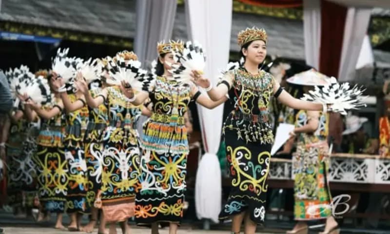 Masyarakat Suku Dayak Memiliki Beragam Tari dan Pakaian Adat yang Unik dan Penuh Filosofis (Foto:Instagram/ @betyrantikalukas)