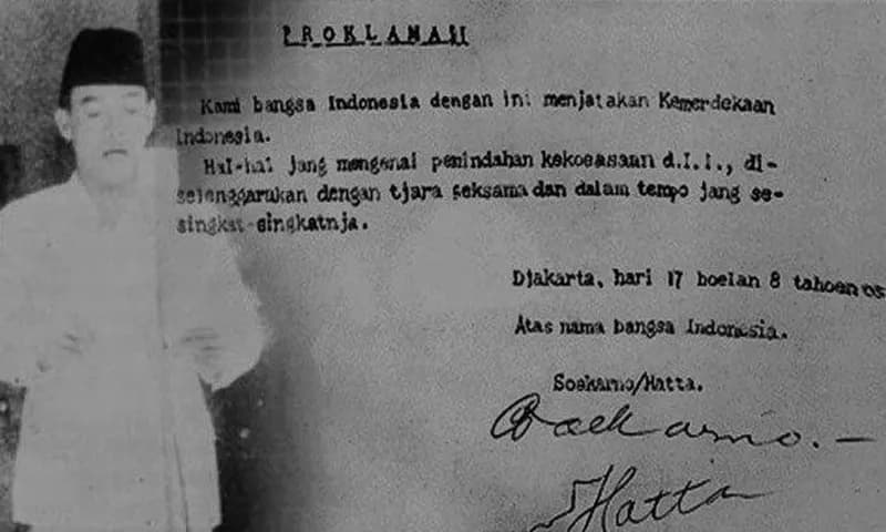Naskah Proklamasi (Dok. tribunnews.com)
