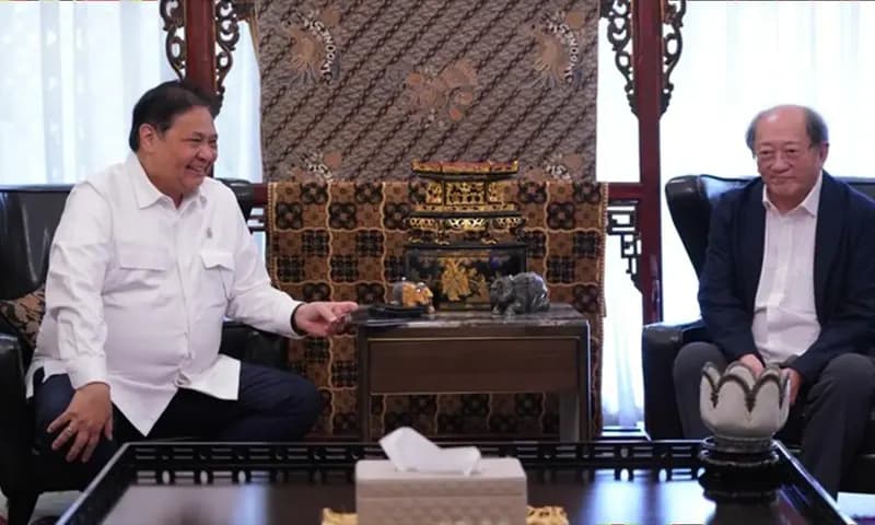 Petinggi Temasek Holdings Lee Theng Kiat saat bertemu Menteri Koordinator Perekonomian Airlangga Hartarto di Jakarta Jumat (18/7/2025). (Foto: dok. Kemenko Perekonomian)