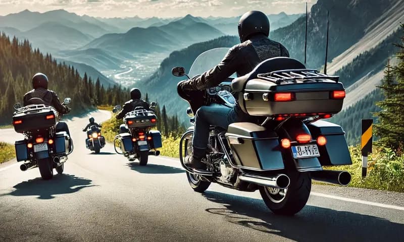 Ilustrasi touring dengan sepeda motor. (Foto: PARBOABOA/Rian)