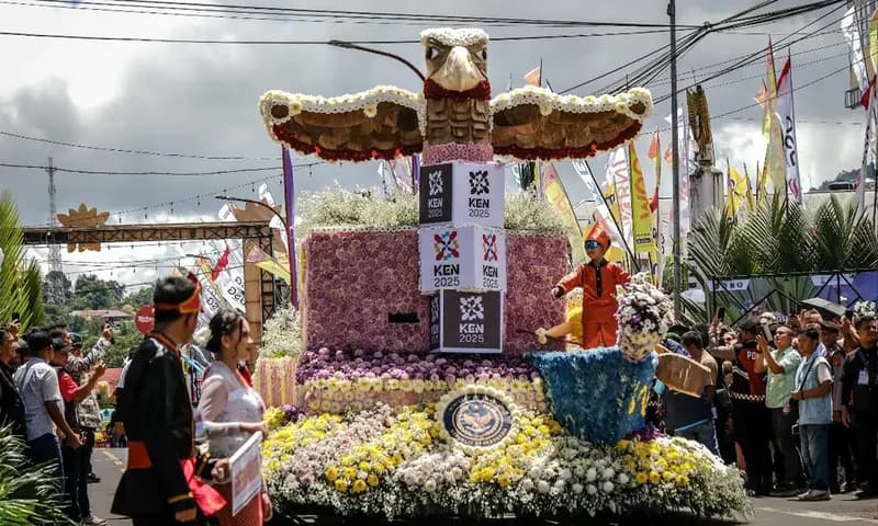 Semarak Tomohon International Flower Festival (TIFF) 2025 di Kota Tomohon. (Foto: Dok. Kemenpar)