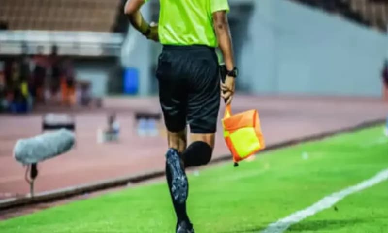 Ilustrasi Wasit Garis Sepak Bola (Foto: Instagram @sepakbolaku)