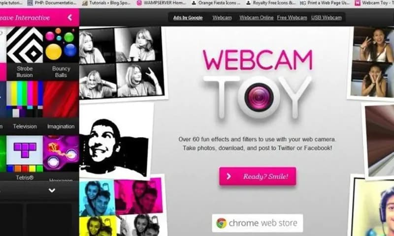 Ilustrasi cara menggunakan Webcam Toy