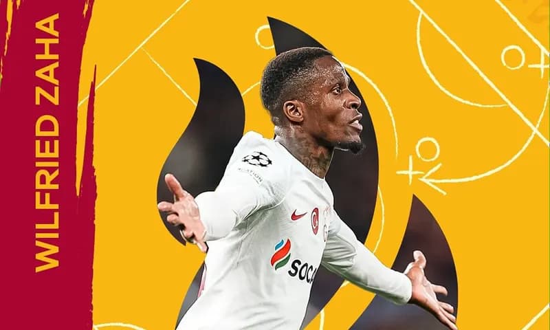 Penyerang Galatasaray, Wilfried Zaha. (Foto: Instagram/@galatasaray)