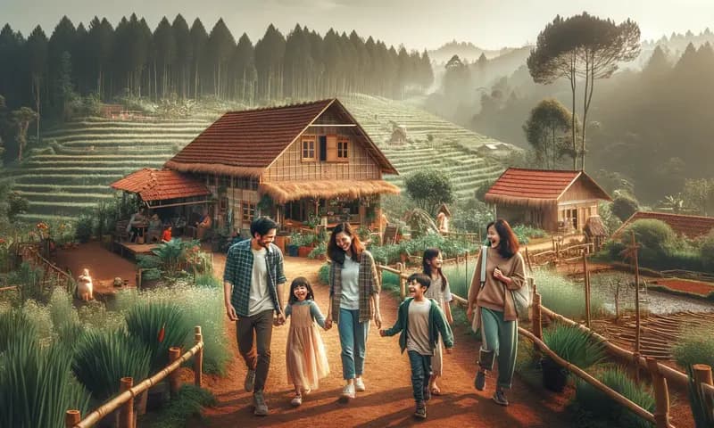 Ilustrasi tempat wisata di Bandung yang lagi hits (Foto: PARBOABOA/Wanovy)