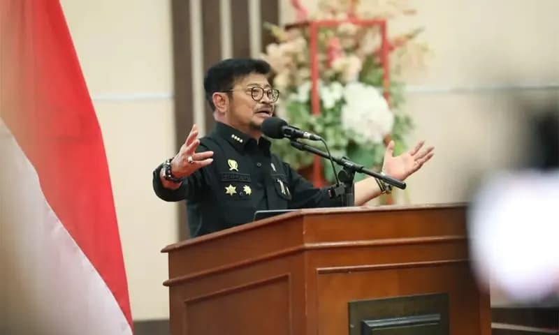 Menteri Pertanian, Syahrul Yasin Limpo (SYL) dalam kesempatan rapat koordinasi sekaligus silaturahmi dengan Pjs. Gubernur Sulawesi Selatan (Foto: Instagram/@syasinlimpo)