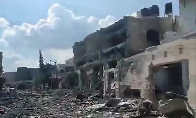 Kondisi Kota Beit Hanoun, timur laut Gaza yang hancur diserang Israel. (Foto: Tangkapan layar X/@SouleFacts)