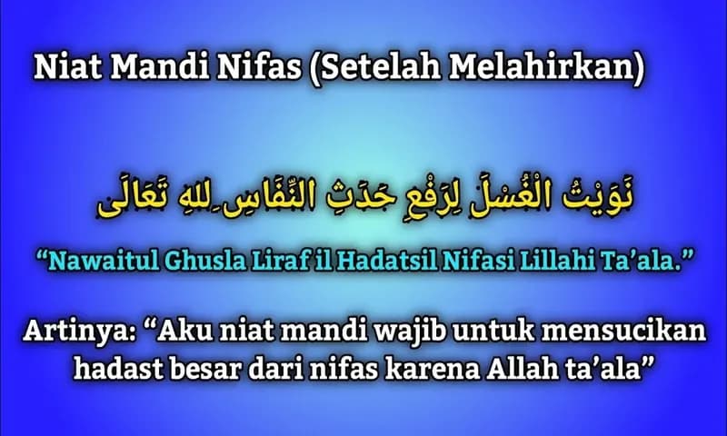 Niat Mandi Wajib Setelah Masa Nifas (Foto : Youtube Share Kebaikan TV)