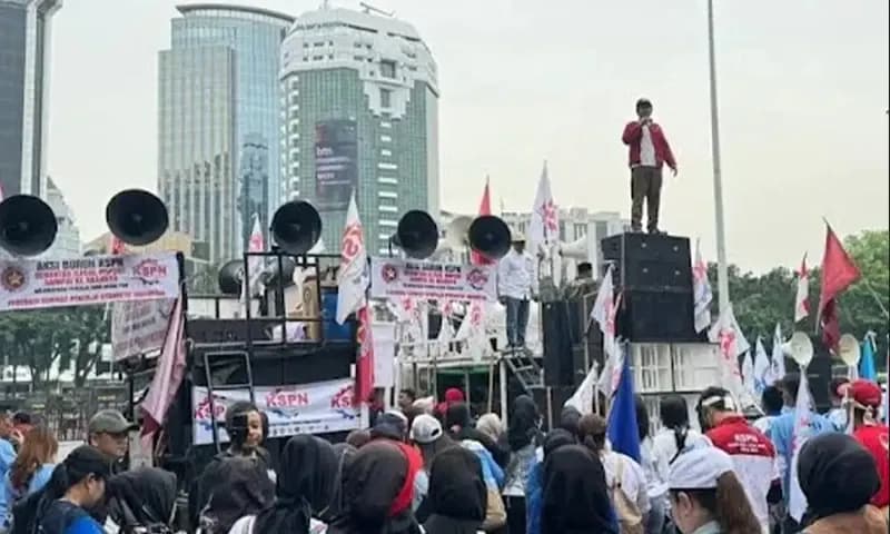 Demo Buruh 28 Agustus 2025 di Jakarta: Ribuan Massa Siap Kepung DPR dan Istana. (Foto: Dok. Mediamassa)