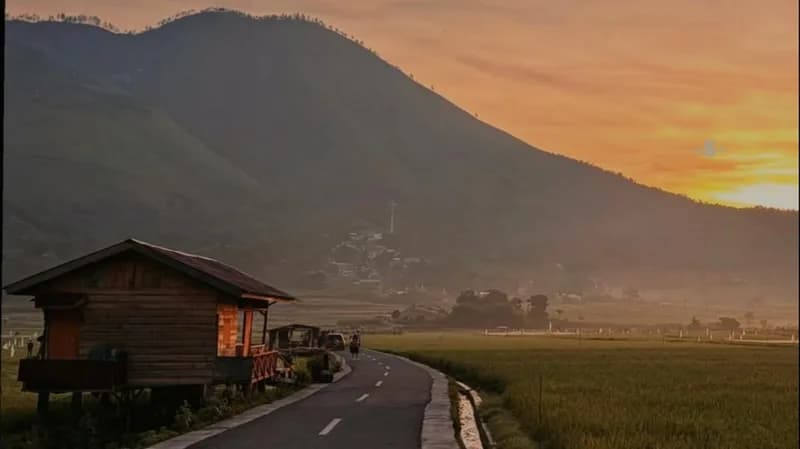 Potret Wisata Desa Limbong di Sore Hari (Sumber : Tiktok/PARBOABOA).