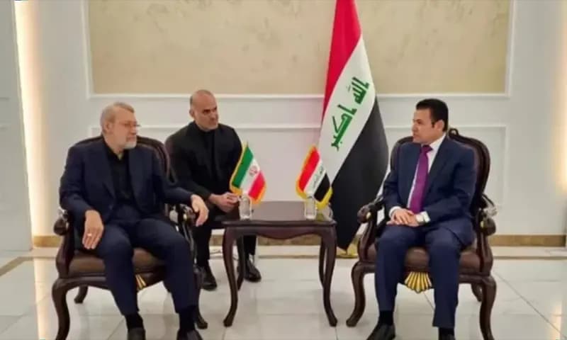 Petinggi dewan keamanan Iran, Ali Larijani, Senin (11/8/2025) melakukan kunjungan ke Irak untuk menandatangani perjanjian keamanan antara kedua negara. (Foto: Dok. IRNA)