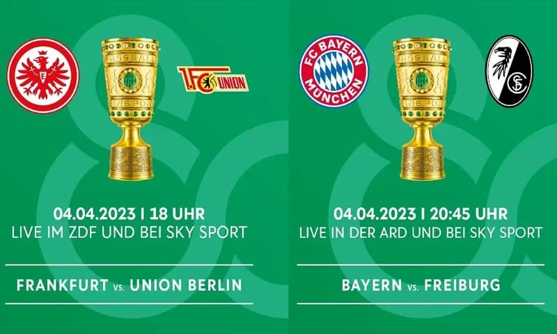 Pertandingan-pertandingan babak perempat final DFB Pokal 2022/2023 berlangsung pada pekan ini dan dapat disaksikan langsung di Kompas TV. Terdapat empat pertandingan yang akan digelar di babak 8 besar ini. (Foto: Instagram/@dfb_pokal)