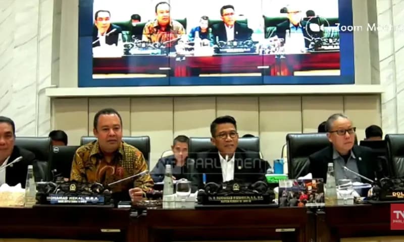 Kemenkeu menyampaikan upaya penertiban ekspor komoditas strategis dalam pertemuan bersama Komisi XI DPR RI (Foto: Tangkapan Layar Youtube TVR Parlemen)