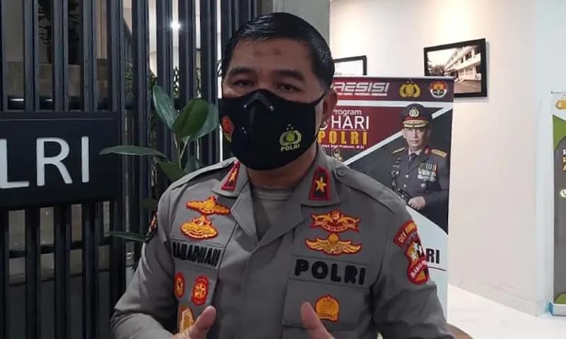 Brigjen Ahmad Ramadhan menginformasikan perihal total jumlah kerugian korban kasus investasi ilegal KSP Sejahtera Bersama (Foto: Medcom.id/Siti Yona Hukmana)