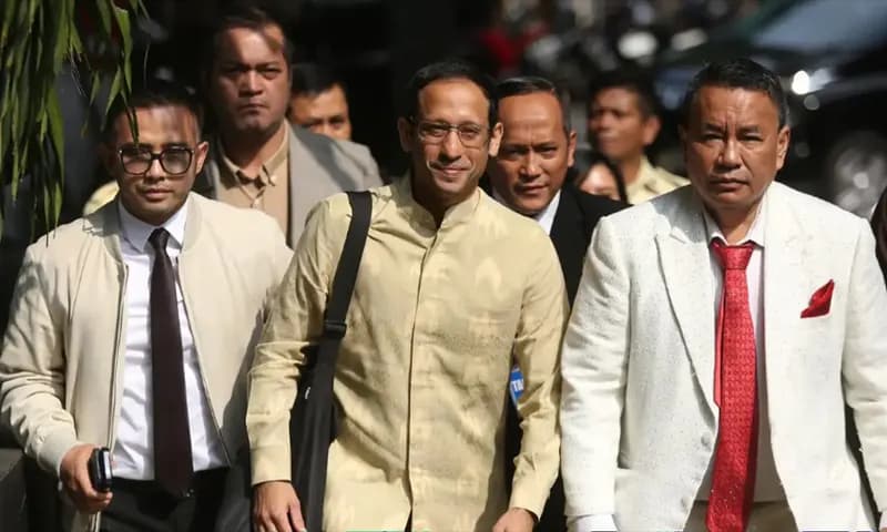 Nadiem Anwar Makarim hadir memenuhi panggilan tim penyidik Pemberantasan Korupsi (KPK), Jakarta, Kamis (7/8/2025). (Foto: Dok. Merdeka)