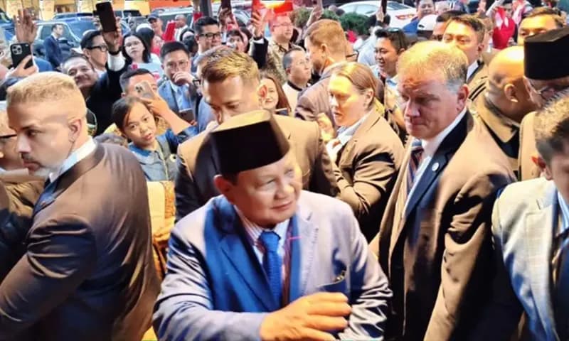 Presiden RI Prabowo Subianto tiba di hotel tempat menginap di kawasan Manhattan, New York, Amerika Serikat, Sabtu (20/9/2025). (Foto: Dok. ANTARA)