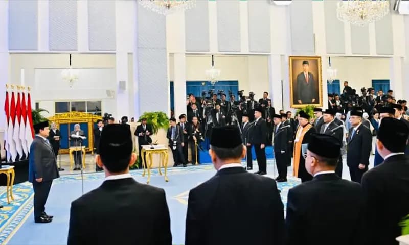 Presiden Prabowo Subianto melantik Kepala Badan Strategis di Istana Negara, Jakarta, pada Senin, 25 Agustus 2025. (Dok. Foto: BPMI Setpres)