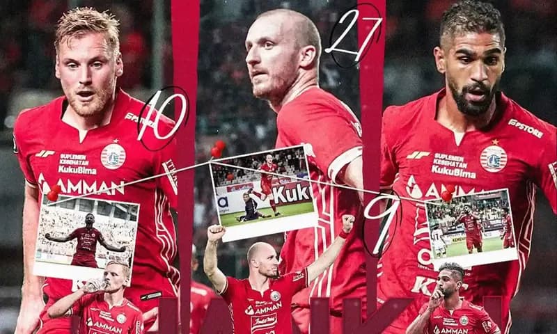 Persija Jakarta secara resmi mengumumkan pemutusan kontrak dengan tiga dari empat pemain asing andalan mereka dalam kompetisi BRI Liga 1 2022/2023. Klub tersebut berpisah dengan Hanno Behrens, Michael Krmencik, dan Abdulla Yusuf Helal. (Foto: Instagram/@p