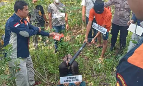 Polres Tebing Tinggi Gelar Rekonstruksi Penganiayaan Abdul Rahim, 23 Adegan Diperagakan