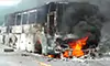 Bus Jurusan Medan Palembang Hangus Terbakar di Tanjakan Sinaga Jambi