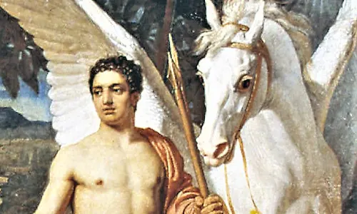 di mitologi yunani siapa yang mengendarai pegasus melawan chimera