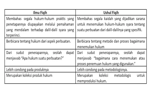 perbedaan ilmu fiqih dan ushul fiqih