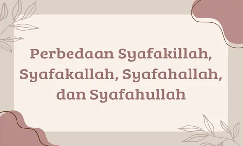 syafakillah